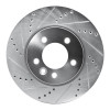 R1 05-07 Land Rover LR3 Front Left Drilled & Slotted Silver Brake Rotor