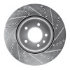 R1 05-07 Land Rover LR3 Front Left Drilled & Slotted Silver Brake Rotor