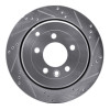R1 05-07 Land Rover LR3 Rear Right Drilled & Slotted Silver Brake Rotor