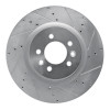 R1 06-17 Land Rover Range Rover Front Right Drilled & Slotted Silver Brake Rotor
