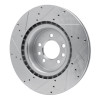 R1 06-17 Land Rover Range Rover Front Right Drilled & Slotted Silver Brake Rotor