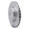 R1 06-17 Land Rover Discovery Front Left Drilled & Slotted Silver Brake Rotor