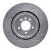 R1 06-17 Land Rover Discovery Front Left Drilled & Slotted Silver Brake Rotor