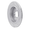 R1 05-16 Land Rover Discovery (Latin America) Rear Left Drilled & Slotted Silver Brake Rotor