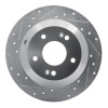 R1 10-21 Hyundai Santa Fe Rear Left Drilled & Slotted Silver Brake Rotor