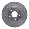 R1 01-06 Hyundai Santa Fe Front Right Drilled & Slotted Silver Brake Rotor