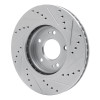 R1 01-06 Hyundai Santa Fe Front Left Drilled & Slotted Silver Brake Rotor