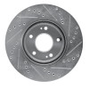 R1 01-06 Hyundai Santa Fe Front Left Drilled & Slotted Silver Brake Rotor