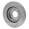 R1 11-25 Hyundai Venue Front Right Drilled & Slotted Silver Brake Rotor
