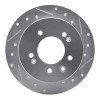 R1 07-10 Hyundai Elantra Rear Right Drilled & Slotted Silver Brake Rotor