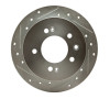R1 07-10 Hyundai Elantra Rear Left Drilled & Slotted Silver Brake Rotor