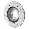 R1 03-13 Hyundai Sonata Front Left Drilled & Slotted Silver Brake Rotor