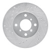 R1 99-07 Suzuki Aerio Front Left Drilled & Slotted Silver Brake Rotor