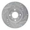 R1 99-07 Suzuki Aerio Front Left Drilled & Slotted Silver Brake Rotor