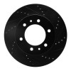 R1 06-10 Hummer H3T Front Right Drilled & Slotted Black Brake Rotor