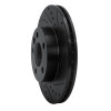 R1 96-00 Volkswagen EuroVan Front Right Drilled & Slotted Black Brake Rotor ECB-74043R