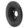 R1 12-15 Scion IQ Front Left Drilled & Slotted Black Brake Rotor