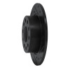 R1 10-19 Audi A3 Rear Right Drilled & Slotted Black Brake Rotor