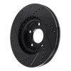 R1 13-19 Mazda 6 Front Right Drilled & Slotted Black Brake Rotor