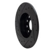 R1 05-25 Audi A3 Sportback E-Tron Rear Right Drilled & Slotted Black Brake Rotor