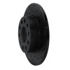 R1 05-13 Audi A3 Rear Right Drilled & Slotted Black Brake Rotor