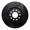 R1 02-05 Volkswagen Passat (USA/Canada) Front Right Drilled & Slotted Black Brake Rotor