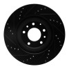 R1 07-15 Mazda CX-9 Front Right Drilled & Slotted Black Brake Rotor