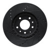 R1 07-12 Mazda CX-7 Front Right Drilled & Slotted Black Brake Rotor