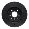 R1 07-12 Mazda CX-7 Front Left Drilled & Slotted Black Brake Rotor