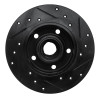 R1 92-98 Volkswagen Passat (USA/Canada) Rear Left Drilled & Slotted Black Brake Rotor