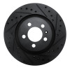 R1 92-95 Volkswagen CORRADO Front Right Drilled & Slotted Black Brake Rotor