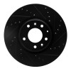 R1 06-07 Mazda 6 Front Right Drilled & Slotted Black Brake Rotor
