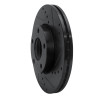 R1 04-13 Mazda 3 Front Right Drilled & Slotted Black Brake Rotor