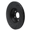 R1 08-15 Audi TT Quattro RS Rear Right Drilled & Slotted Black Brake Rotor