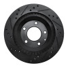 R1 93-95 Mazda RX-7 Rear Right Drilled & Slotted Black Brake Rotor