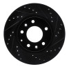 R1 93-95 Mazda RX-7 Front Right Drilled & Slotted Black Brake Rotor
