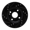 R1 90-93 Mazda Miata Front Right Drilled & Slotted Black Brake Rotor