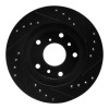 R1 88-92 Ford Probe Front Left Drilled & Slotted Black Brake Rotor