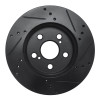 R1 16-22 Toyota Prius Front Left Drilled & Slotted Black Brake Rotor
