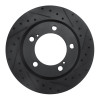 R1 08-21 Lexus LX570 Front Right Drilled & Slotted Black Brake Rotor