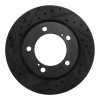 R1 08-21 Lexus LX570 Front Left Drilled & Slotted Black Brake Rotor