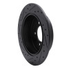 R1 07-15 Mitsubishi Lancer Rear Right Drilled & Slotted Black Brake Rotor