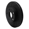 R1 05-15 Toyota Tacoma Front Left Drilled & Slotted Black Brake Rotor