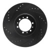 R1 98-04 Mitsubishi Montero Front Left Drilled & Slotted Black Brake Rotor