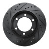 R1 95-04 Toyota 4Runner Front Right Drilled & Slotted Black Brake Rotor