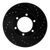 R1 95-04 Toyota Tacoma Front Left Drilled & Slotted Black Brake Rotor