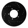 R1 95-04 Toyota Tacoma Front Left Drilled & Slotted Black Brake Rotor ECB-76120L