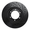 R1 91-98 Toyota 4Runner Front Left Drilled & Slotted Black Brake Rotor