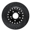 R1 93-99 Dodge STEALTH Front Right Drilled & Slotted Black Brake Rotor