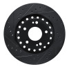 R1 93-99 Dodge STEALTH Front Left Drilled & Slotted Black Brake Rotor
